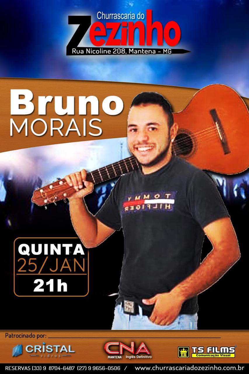 Música ao vivo na Churrascaria do Zezinho com Bruno Morais